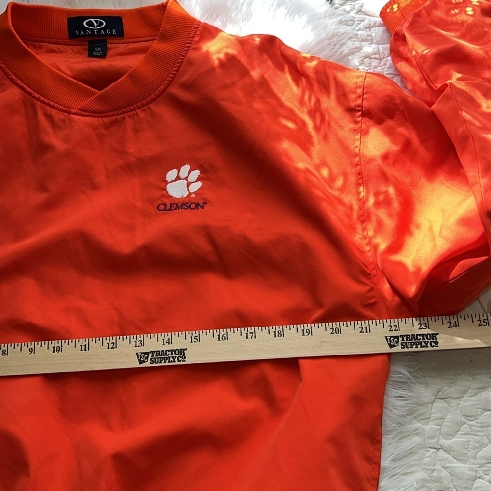 Vantage Clemson Oversized Pullover Windbreaker S - image 7